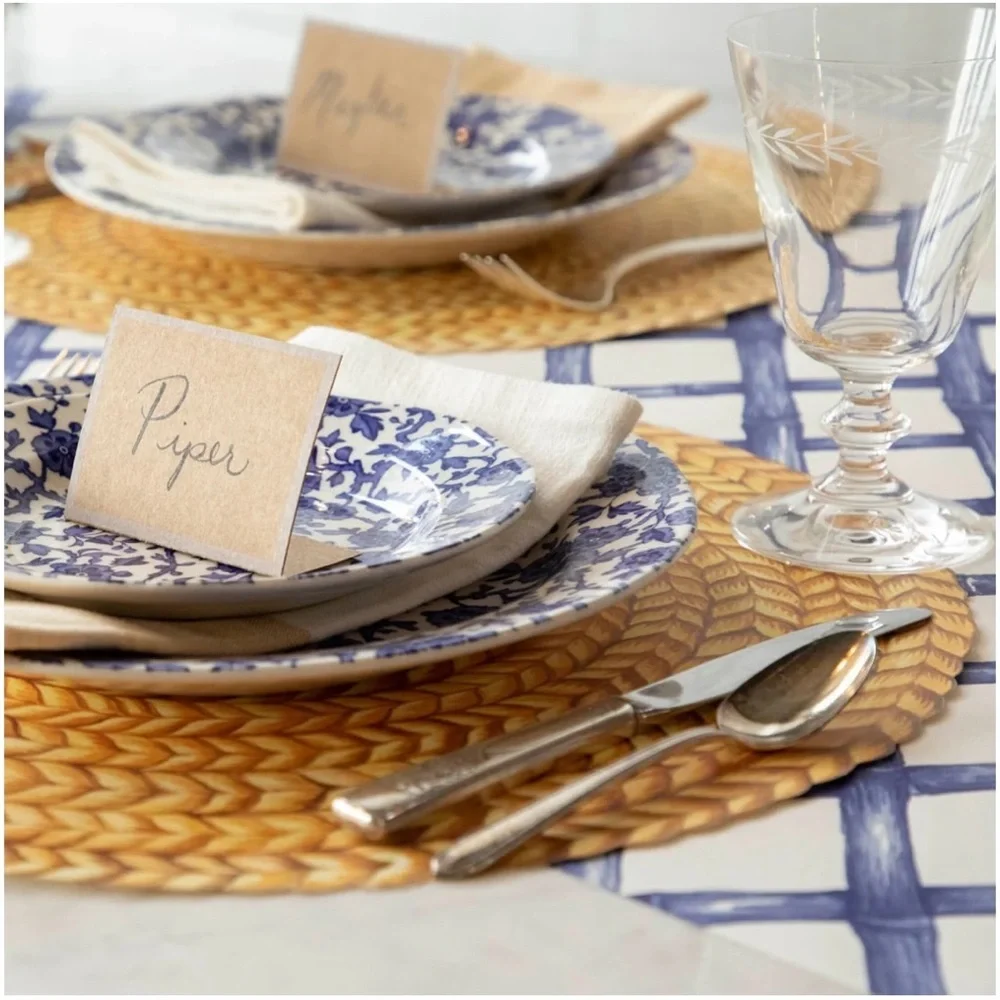 Hester & Cook Blue Bamboo Paper Table Runner, 25 Feet